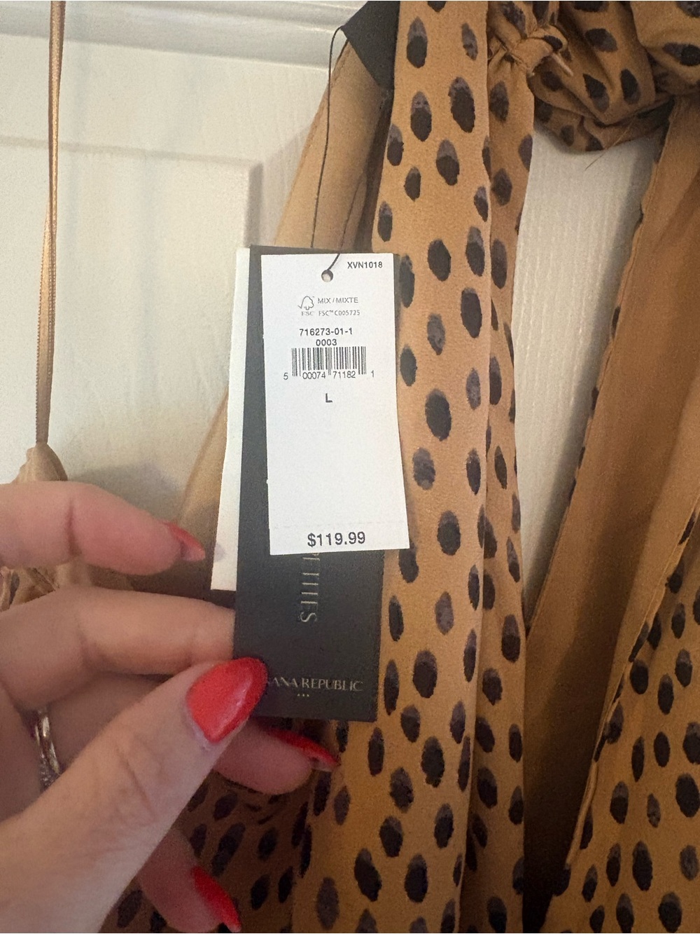 Banana Republic Factory Satin Sleeveless Halter Midi Dress in Leopard Brown - Picture 4 of 4